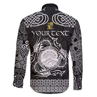 Personalized Brecknockshire Sir Frycheiniog Family Matching Puletasi and Hawaiian Shirt Black Brecon Beacons Mountain Celtic-inspired - Wonder Print Shop