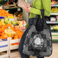 Personalized Brecknockshire Sir Frycheiniog Grocery Bag Black Brecon Beacons Mountain Celtic-inspired - Wonder Print Shop