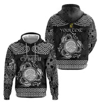 Personalized Brecknockshire Sir Frycheiniog Hoodie Black Brecon Beacons Mountain Celtic-inspired - Wonder Print Shop