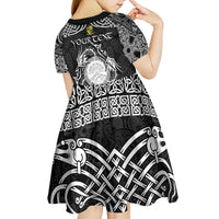 Personalized Brecknockshire Sir Frycheiniog Kid Short Sleeve Dress Black Brecon Beacons Mountain Celtic-inspired - Wonder Print Shop
