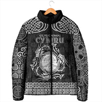 Personalized Brecknockshire Sir Frycheiniog Padded Jacket Black Brecon Beacons Mountain Celtic-inspired - Wonder Print Shop