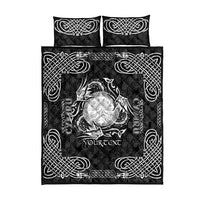 Personalized Brecknockshire Sir Frycheiniog Quilt Bed Set Black Brecon Beacons Mountain Celtic-inspired - Wonder Print Shop