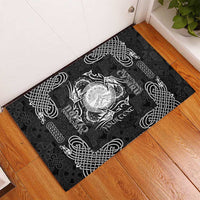 Personalized Brecknockshire Sir Frycheiniog Rubber Doormat Black Brecon Beacons Mountain Celtic-inspired - Wonder Print Shop