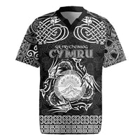 Personalized Brecknockshire Sir Frycheiniog Rugby Jersey Black Brecon Beacons Mountain Celtic-inspired - Wonder Print Shop