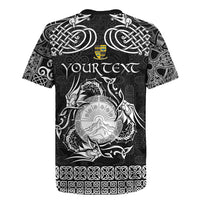 Personalized Brecknockshire Sir Frycheiniog Rugby Jersey Black Brecon Beacons Mountain Celtic-inspired - Wonder Print Shop