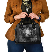 Personalized Brecknockshire Sir Frycheiniog Shoulder Handbag Black Brecon Beacons Mountain Celtic-inspired - Wonder Print Shop
