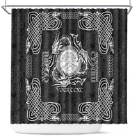 Personalized Brecknockshire Sir Frycheiniog Shower Curtain Black Brecon Beacons Mountain Celtic-inspired - Wonder Print Shop
