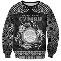 Personalized Brecknockshire Sir Frycheiniog Sweatshirt Black Brecon Beacons Mountain Celtic-inspired - Wonder Print Shop