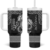 Personalized Brecknockshire Sir Frycheiniog Tumbler With Handle Black Brecon Beacons Mountain Celtic-inspired - Wonder Print Shop