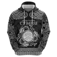 Personalized Brecknockshire Sir Frycheiniog Zip Hoodie Black Brecon Beacons Mountain Celtic-inspired - Wonder Print Shop