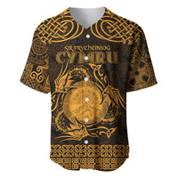 Personalized Brecknockshire Sir Frycheiniog Baseball Jersey Gold Brecon Beacons Mountain Celtic-inspired - Wonder Print Shop