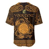 Personalized Brecknockshire Sir Frycheiniog Baseball Jersey Gold Brecon Beacons Mountain Celtic-inspired - Wonder Print Shop