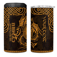Personalized Brecknockshire Sir Frycheiniog 4 in 1 Can Cooler Tumbler Gold Brecon Beacons Mountain Celtic-inspired - Wonder Print Shop