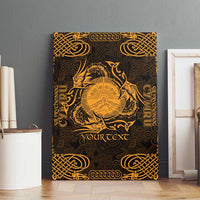 Personalized Brecknockshire Sir Frycheiniog Canvas Wall Art Gold Brecon Beacons Mountain Celtic-inspired - Wonder Print Shop