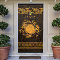 Personalized Brecknockshire Sir Frycheiniog Door Cover Gold Brecon Beacons Mountain Celtic-inspired - Wonder Print Shop