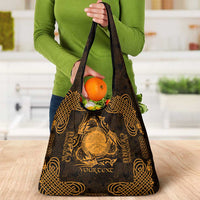 Personalized Brecknockshire Sir Frycheiniog Grocery Bag Gold Brecon Beacons Mountain Celtic-inspired - Wonder Print Shop