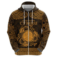 Personalized Brecknockshire Sir Frycheiniog Hoodie Gold Brecon Beacons Mountain Celtic-inspired - Wonder Print Shop