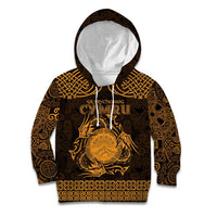Personalized Brecknockshire Sir Frycheiniog Kid Hoodie Gold Brecon Beacons Mountain Celtic-inspired - Wonder Print Shop