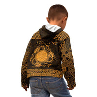 Personalized Brecknockshire Sir Frycheiniog Kid Hoodie Gold Brecon Beacons Mountain Celtic-inspired - Wonder Print Shop
