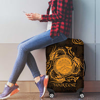 Personalized Brecknockshire Sir Frycheiniog Luggage Cover Gold Brecon Beacons Mountain Celtic-inspired - Wonder Print Shop