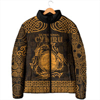 Personalized Brecknockshire Sir Frycheiniog Padded Jacket Gold Brecon Beacons Mountain Celtic-inspired - Wonder Print Shop