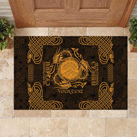 Personalized Brecknockshire Sir Frycheiniog Rubber Doormat Gold Brecon Beacons Mountain Celtic-inspired - Wonder Print Shop