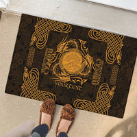 Personalized Brecknockshire Sir Frycheiniog Rubber Doormat Gold Brecon Beacons Mountain Celtic-inspired - Wonder Print Shop