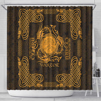 Personalized Brecknockshire Sir Frycheiniog Shower Curtain Gold Brecon Beacons Mountain Celtic-inspired - Wonder Print Shop