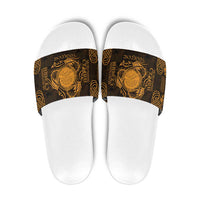 Personalized Brecknockshire Sir Frycheiniog Slide Sandals Gold Brecon Beacons Mountain Celtic-inspired - Wonder Print Shop