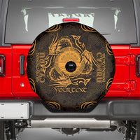 Personalized Brecknockshire Sir Frycheiniog Spare Tire Cover Gold Brecon Beacons Mountain Celtic-inspired - Wonder Print Shop