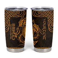 Personalized Brecknockshire Sir Frycheiniog Tumbler Cup Gold Brecon Beacons Mountain Celtic-inspired - Wonder Print Shop