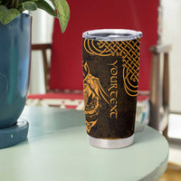 Personalized Brecknockshire Sir Frycheiniog Tumbler Cup Gold Brecon Beacons Mountain Celtic-inspired - Wonder Print Shop