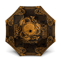 Personalized Brecknockshire Sir Frycheiniog Umbrella Gold Brecon Beacons Mountain Celtic-inspired - Wonder Print Shop
