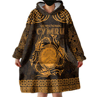Personalized Brecknockshire Sir Frycheiniog Wearable Blanket Hoodie Gold Brecon Beacons Mountain Celtic-inspired - Wonder Print Shop