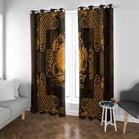 Personalized Brecknockshire Sir Frycheiniog Window Curtain Gold Brecon Beacons Mountain Celtic-inspired - Wonder Print Shop