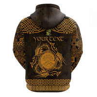 Personalized Brecknockshire Sir Frycheiniog Zip Hoodie Gold Brecon Beacons Mountain Celtic-inspired - Wonder Print Shop