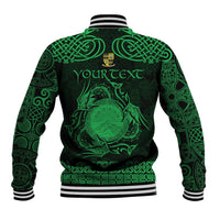 Personalized Brecknockshire Sir Frycheiniog Baseball Jacket Green Brecon Beacons Mountain Celtic-inspired - Wonder Print Shop