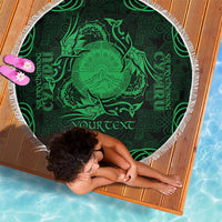 Personalized Brecknockshire Sir Frycheiniog Beach Blanket Green Brecon Beacons Mountain Celtic-inspired - Wonder Print Shop