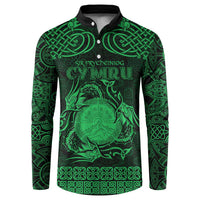 Personalized Brecknockshire Sir Frycheiniog Button Sweatshirt Green Brecon Beacons Mountain Celtic-inspired - Wonder Print Shop