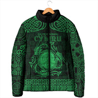 Personalized Brecknockshire Sir Frycheiniog Padded Jacket Green Brecon Beacons Mountain Celtic-inspired - Wonder Print Shop