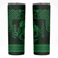 Personalized Brecknockshire Sir Frycheiniog Skinny Tumbler Green Brecon Beacons Mountain Celtic-inspired - Wonder Print Shop