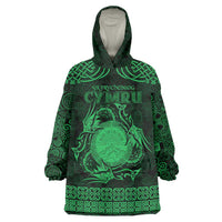Personalized Brecknockshire Sir Frycheiniog Wearable Blanket Hoodie Green Brecon Beacons Mountain Celtic-inspired - Wonder Print Shop