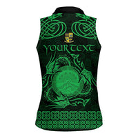 Personalized Brecknockshire Sir Frycheiniog Women Sleeveless Polo Shirt Green Brecon Beacons Mountain Celtic-inspired - Wonder Print Shop