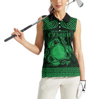 Personalized Brecknockshire Sir Frycheiniog Women Sleeveless Polo Shirt Green Brecon Beacons Mountain Celtic-inspired - Wonder Print Shop