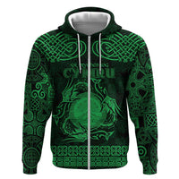 Personalized Brecknockshire Sir Frycheiniog Zip Hoodie Green Brecon Beacons Mountain Celtic-inspired - Wonder Print Shop