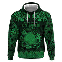 Personalized Brecknockshire Sir Frycheiniog Zip Hoodie Green Brecon Beacons Mountain Celtic-inspired - Wonder Print Shop