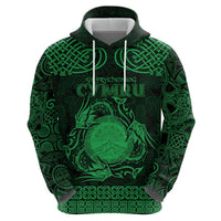 Personalized Brecknockshire Sir Frycheiniog Zip Hoodie Green Brecon Beacons Mountain Celtic-inspired - Wonder Print Shop