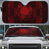 Personalized Brecknockshire Sir Frycheiniog Auto Sun Shade Red Brecon Beacons Mountain Celtic-inspired - Wonder Print Shop