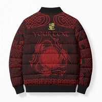 Personalized Brecknockshire Sir Frycheiniog Bomber Puffer Jacket Red Brecon Beacons Mountain Celtic-inspired - Wonder Print Shop