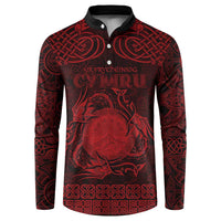 Personalized Brecknockshire Sir Frycheiniog Button Sweatshirt Red Brecon Beacons Mountain Celtic-inspired - Wonder Print Shop